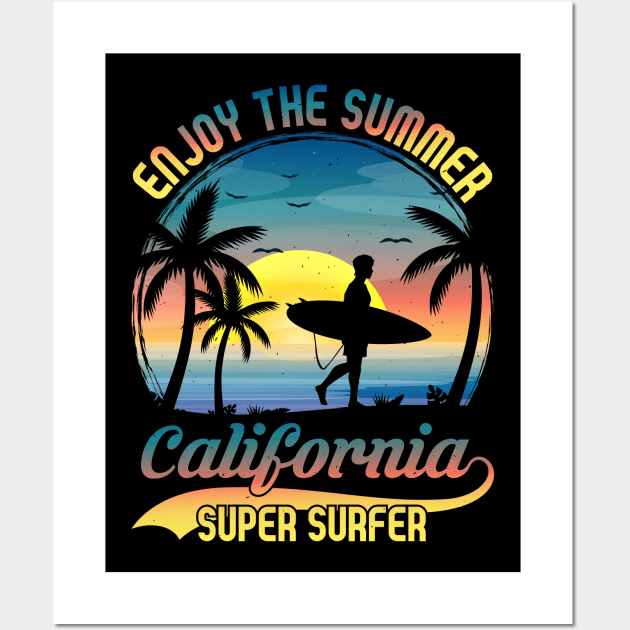 California Super Surfer Wall Art by Alanside